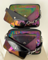 Torebka Double Bag - benzynka ledowa gładka z plecionką