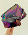 Torebka Double Bag - benzynka ledowa gładka z plecionką