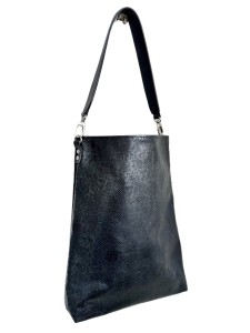 Torebka Trapeze Bag Czarna Drobna Łuska
