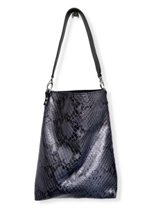 Torebka Trapeze Bag Szary Wąż