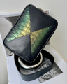 Torebka Trinity Bag Green Croco z czernią
