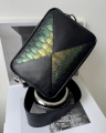 Torebka Trinity Bag Green Croco z czernią