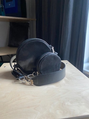 Torebka Double Moon Czarna Pepita