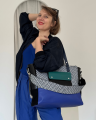 Torba De Luxe Czarno-biała Plecionka 2
