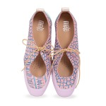 Baleriny wiązane Croco Romantic