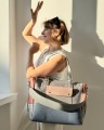 Torba De Luxe Srebrne Kwiaty
