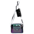 Torebka Double Bag - benzynka ledowa gładka z plecionką