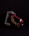 Torebka Double Bag - geo, metal, czerwień