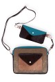 Torebka Double Bag - ćwieki, miedź i patyna