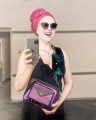 Torebka Double Bag - benzynka ledowa gładka z plecionką