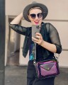 Torebka Double Bag - benzynka ledowa gładka z plecionką
