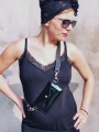 Torebka Double Bag - benzynka ledowa gładka z plecionką